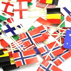 Customized Mini Flag <b>Toothpicks</b> Mini Flag <b>Toothpick</b> Cupcake Toppers and Cocktail Picks - Product Image 3