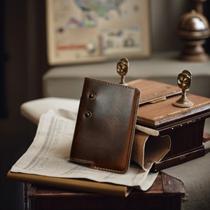 For Boshiho Customized Retro Style Smart Wallet Portable Zipper <b>Purse</b> Large Capacity Card Holder <b>Small</b> Coin Bag Vintage - Product Image 6