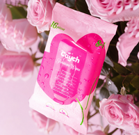 Lingettes intimes jetables format voyage, individuelles, pour l'hygiène féminine, équilibre du pH, contrôle des odeurs pour femmes