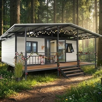 Maison préfabriquée extensible de luxe - Design extérieur moderne, construction en acier, étanche et résistante aux ouragans