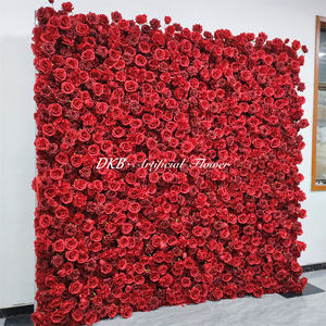 Oferta Especial: Muro de Flores para Bodas, Suministros para Floristería, Muro de Rosas Rojas Personalizado para Decoración de Fiestas y Fondos - Product Image 4