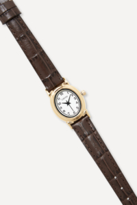 Reloj de Pulsera GBHW Clásico ARO en Oro Marrón, Elegante y Lujoso Reloj de Cuarzo, Estilo Casual de Negocios, Analógico con Correa de Cuero Genuino - Product Image 3