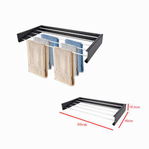 Support de sèche-linge pliable multifonctionnel en aluminium Design <span class=keywords><strong>extensible</strong></span> pour le nettoyage des armoires Rangement à usage domestique avec tissu - Product Image 3