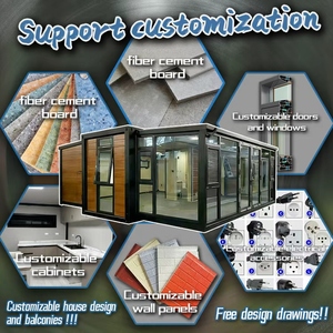 <span class=keywords><strong>Casa</strong></span> Contenedor Prefabricada de Lujo, Plegable y Portátil, de 40 pies, con Dos o Tres Dormitorios, Expandible, Tipo Cabaña de Doble Ala, para Hotel - Product Image 3