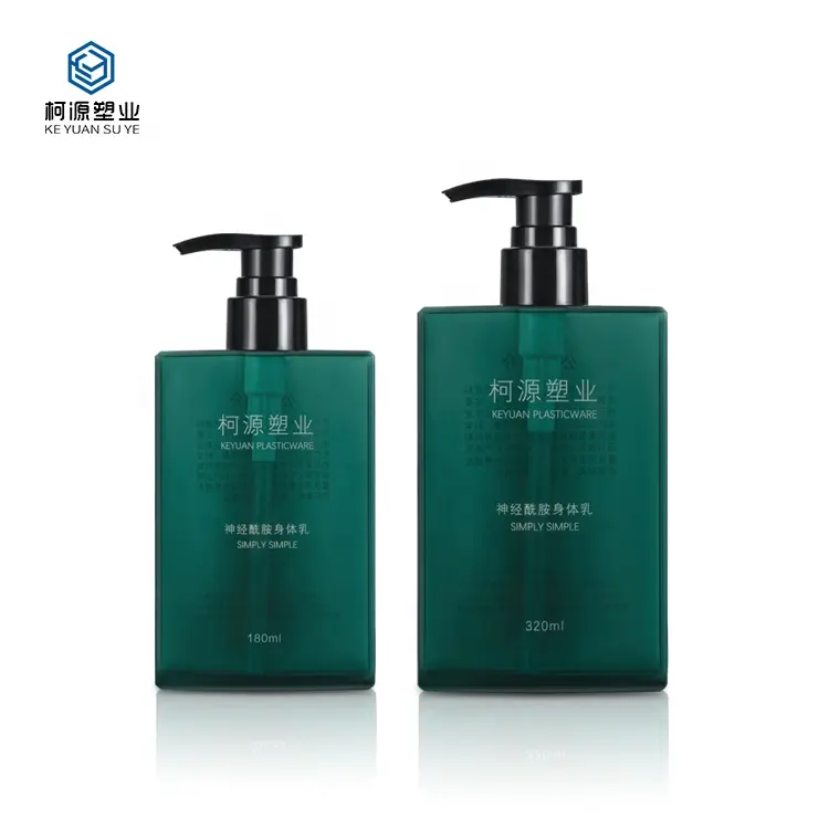 Nguồn Nhà Sản Xuất 200Ml 300Ml Mỹ Phẩm Nhựa Petg Chai Dầu Gội Đầu Hoặc Kem Dưỡng Da Với Máy Bơm