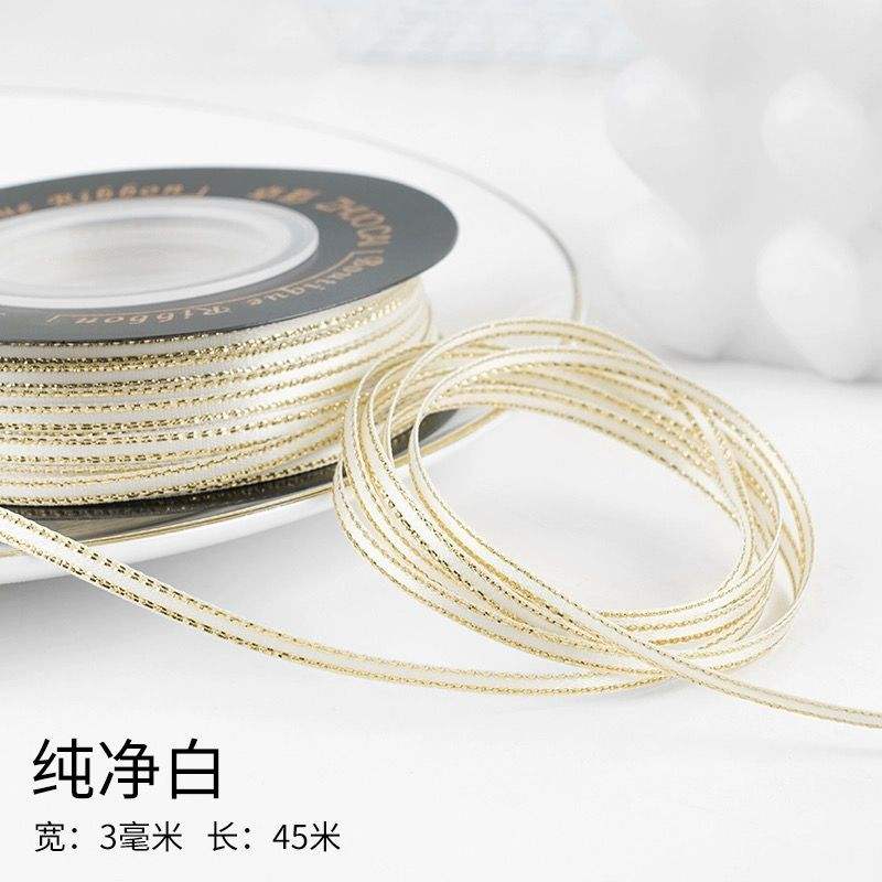 Blanc pur 3 mm de largeur et 50 yards