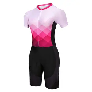 Hochwertige Mädchen Frauen Triathlon Anzug für Radfahren MTB Training Rennrad Tri Speed Anzug Fahrrad bekleidung Hersteller