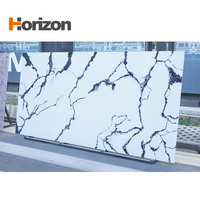 Pierre de quartz artificielle Horizon pour plan de travail de cuisine Plans de travail en quartz pour cuisines Blanc Dalles de quartz de 2 cm