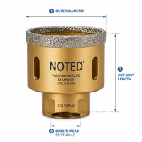 Vente directe usine : Kit de perçage de précision pour carrelage et verre avec guide à ventouse pour scie cloche diamantée, ensemble d'outils de travail populaire, coffret OEM