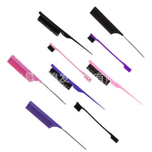 Ensemble de trois peignes pour coloration capillaire à l'huile, couleur unie, brosse pour mèches, brosse à sourcils, peignes à queue pointue pour la séparation des cheveux, 22x3cm - Product Image 1