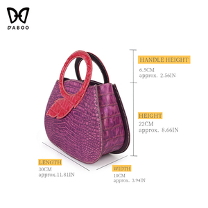 Bolso de Mano de Lujo Hecho a Mano con Piel de Caimán para Mujer, Bolso Estructurado de Cuero Personalizado para Viajes, Fiestas y Eventos, OEM - Product Image 4