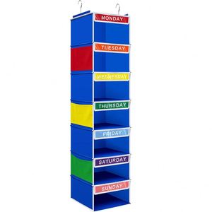 Organizador Colgante Plegable para Puerta con 5 Bolsillos Transparentes a Prueba de Polvo, Multifuncional para Juguetes de Niños, Armario y Sala de Estar - Product Image 2