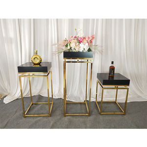 Furun Factory Table à dessert élégante en acier inoxydable pour gâteau de mariage, plinthe d'affichage, décoration d'anniversaire de mariage - Product Image 1