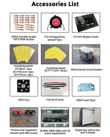 Caja de Batería Huanchu HC-V8 51.2V LiFePO4 32KWh 16s MB56 628Ah JK 300A BMS Kit de Almacenamiento de Energía Solar con Pantalla LCD CANBUS/RS485