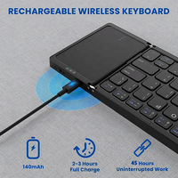 Touchpad baterai dapat diisi ulang, iOS Android Windows Mac OS Mini portabel dapat dilipat tanpa kabel untuk ponsel PC