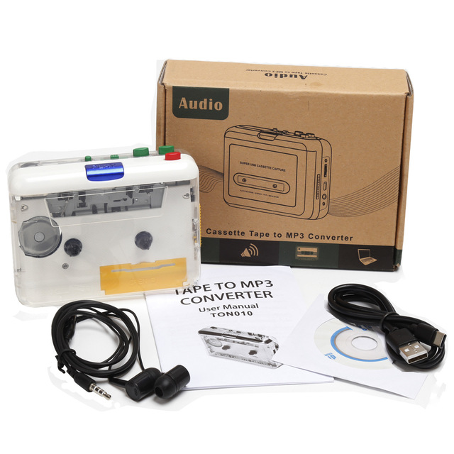 Factory Sales Classic USB Cassette Player Walkman Color Button Transparent Portable Cassette Machine Tape to MP3 Audio Converter