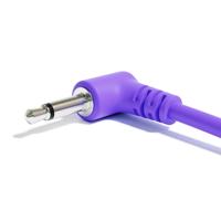Câble patch coudé 3,5 mm à conducteur en cuivre et gaine PVC pour synthétiseur modulaire Eurorack – Profil mince pour un gain de place, idéal pour studio de musique