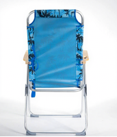 Chaise de plage moderne réglable et grande, avec design pliable rembourré, structure en acier, capacité de 120 kg, pour jeux en plein air et détente