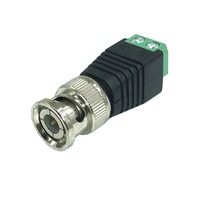 Conector BNC de Cabeza Giratoria Q9 Macho a 2 Pares Trenzados, Conector de Terminal ABS sin Soldadura para 126 Terminales Positivos y Negativos de Audio y Video