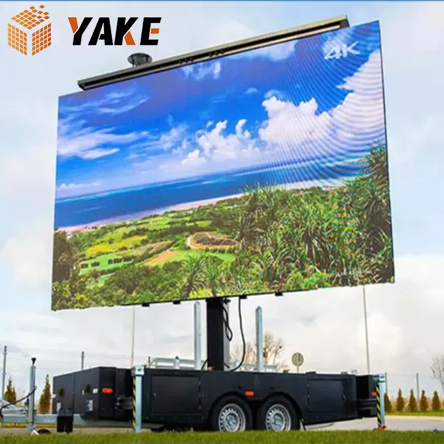 High Quality Waterproof Outdoor Truck LED Display Screen P5 Movable Billboard Advertising Electric Vehicle Trailer Posters Signs
