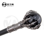Canne de marche décorative en verre coloré, style vampire, pour cosplay, fête, Halloween, crozier, 93 cm