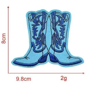 Botas Vaqueras Occidentales al por Mayor con Parche de Logotipo Bordado Termoadhesivo, Botas Vaqueras para Niña, Hermosos Parches Termoadhesivos para Sombrero Vaquero - Product Image 6