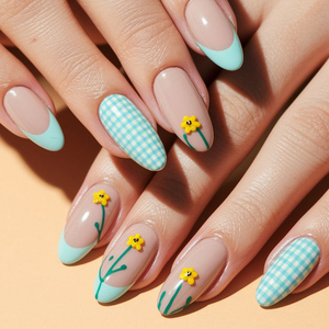 <span class=keywords><strong>Uñas</strong></span> de Gel Suave Personalizadas al por Mayor, <span class=keywords><strong>Uñas</strong></span> Acrílicas de Presión con Efecto Ojo de Gato Verde, <span class=keywords><strong>Uñas</strong></span> Francesas Artificiales de Primavera - Product Image 3