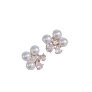 Boucles d'oreilles fines à clous 22584DIY en argent S925, perles de 6-7 mm, support creux, accessoires pour perles multiples, pour bijoux en argent - Product Image 5