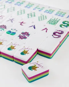 Fichas de Mahjong Lagoon en Stock, Juego de Fichas Americanas de 4 Capas, Premium y Gruesas, Oh My Mahjong - Product Image 4