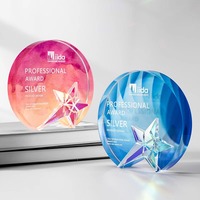 Trophée en cristal avec lettrage personnalisé, récompense créative haut de gamme pour réunion annuelle, grande médaille commémorative, cadeaux d'affaires sur mesure