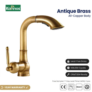 French Style Antique Brass Basin Faucet Single Hole Hot Cold Water Mixer <b>Deck</b> Mounted Classic Vintage Bathroom Retro Tap - Product Image 1