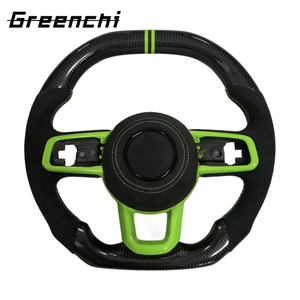 Volante deportivo de fibra de carbono de cuero perforado personalizado para <span class=keywords><strong>Jeep</strong></span> JL Wrangler Grand Cherokee SRT Gladiator - Product Image 5