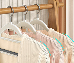 <span class=keywords><strong>Cintre</strong></span> pour adulte en plastique à épaules larges cintres pour costume antidérapant épaissi sans trace magasin de vêtements porte-vêtements - Product Image 2