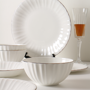 <span class=keywords><strong>Service</strong></span> de table en <span class=keywords><strong>porcelaine</strong></span> blanche de style moderne, 18 pièces, personnalisé avec motif en relief, pour mariage et restaurant, en <span class=keywords><strong>porcelaine</strong></span> fine, au meilleur prix - Product Image 2