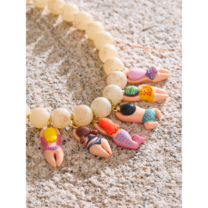 JINYOU 4080, joyería hecha a mano con estilo, cadena de cuentas de piedra de cristal, Bikini de resina, abalorios de muñeca, gota de Japón, bonito collar de moda impermeable - Product Image 3