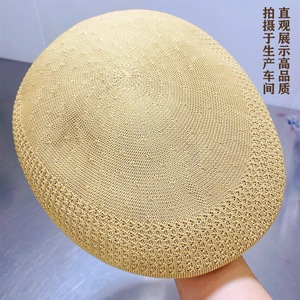 Toptan klasik nefes örgü bere Gorras Boina özel Logo düz üst kap Ivy şapka erkekler için yaz moda elbise