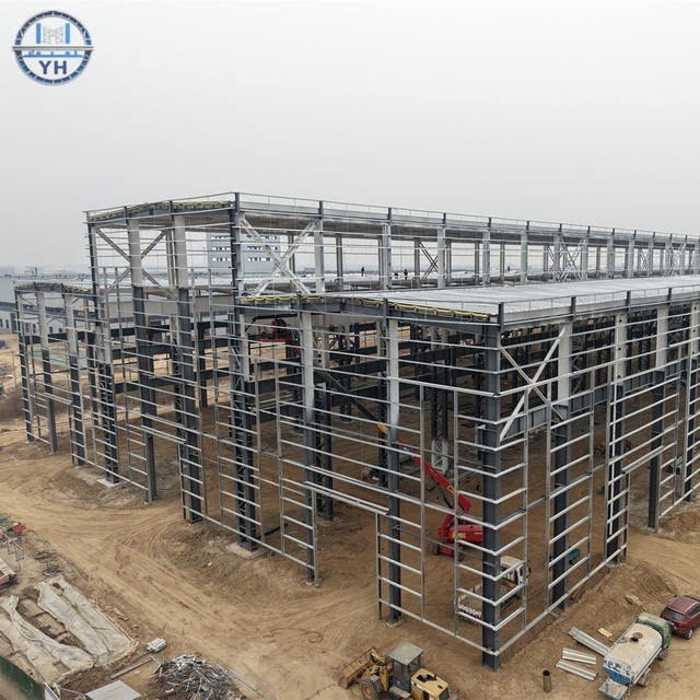 Heavy Duty Metal Steel Structure Warehouse Industrial Storage Building Customized Steel Frame Construction
