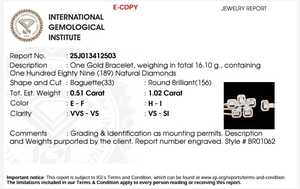 สร้อยข้อมือเพชรทองคำสุดหรูสำหรับผู้หญิง ดีไซน์สวยงาม น้ำหนักเบา สวมใส่สบาย เหมาะสำหรับงานแต่งงาน งานเลี้ยง และสวมใส่ในชีวิตประจำวัน - Product Image 6