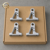 Support de montage en aluminium usiné CNC de haute précision sur mesure, finition anodisée argentée