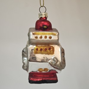 Trang chủ thủ công cổ điển tin đồ chơi thủy tinh Robot trang trí nội thất mô hình Ban nhạc lãnh đạo Robot treo trang trí - Product Image 2