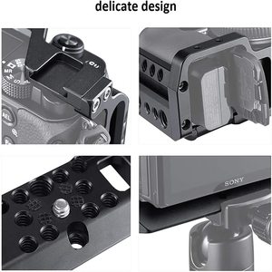 YEAH aluminium Vlogging vidéo prise de vue stabilisateur caméra Cage pour Sony <span class=keywords><strong>Alpha</strong></span> A6100 A6400 A6300 A6500 A6000 - Product Image 4