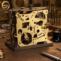 Plaque de mouvement d'horloge en laiton découpée au laser en usine, pièce d'horlogerie découpée au laser CNC