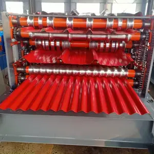 3 in 1 Three Decks Metal Roof Sheet Making Machine Corrugates Trapezoid Profiles Cold Roll Forming Machine Manufacturer