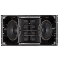 Speaker Line Array Aktif Dua Arah PA, Double 8 Inch, Peralatan Suara Panggung DJ 1400W, Kabinet Kayu