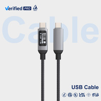 TKT Hochleistungs-240W-PD-USB-Kabel mit Echtzeit-LED-Anzeige, Robustes Geflochtenes Typ-C-Datenkabel, Schnelles Ladekabel für iPhone & Android