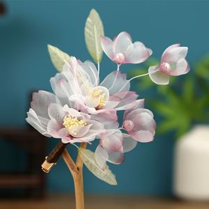 Nouvelle Collection 2024 : Pince à Cheveux en Soie Brodé Style Féerique Ancien pour Filles, Accessoire Cheveux Fleur, Coiffe Hanfu - Product Image 4