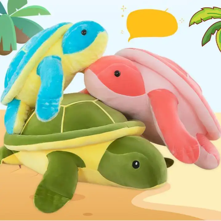Rosa blau grün gefüllt Meeres-Seen-Tier-Weichkissen Plüsch-Schildkrötchen-Spielzeug