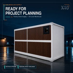 Casa Contenedor Prefabricada Moderna de 20 Pies, Diseño Rectangular con Paneles de Madera y Característica Transpirable para Uso Doméstico - Product Image 1