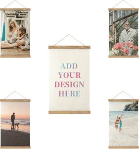 Durable Custom Logo Wooden Scroll Poster Magnetic Decorative Hanging <b>Banner</b> for Outdoor Use - Product Image 1