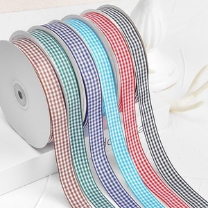 <b>Thick</b> Lattice Checkered <b>Ribbon</b> Durable <b>Ribbon</b> For Outdoor Garden Party Wedding Decor - Product Image 1